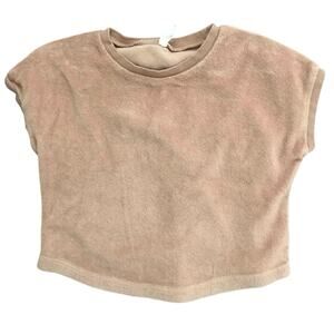 Quincy Mae Terry Brown Shirt Size 2-3